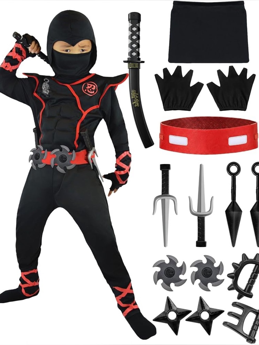 Spooktacular Creations Little Kids Ninja Halloween Costume Size Small Youth